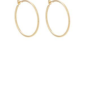 Carbon & Hyde Women's Yellow Gold Hollow Hoop Earrings-gold