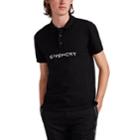 Givenchy Men's Logo-embroidered Cotton Polo Shirt - Black