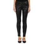 The Row Women's Maddly Leather Slim Jeans-black