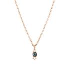 Lodagold Women's Diamond Pendant Necklace-blue