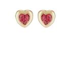 Brent Neale Women's Heart Stud Earrings - Orange