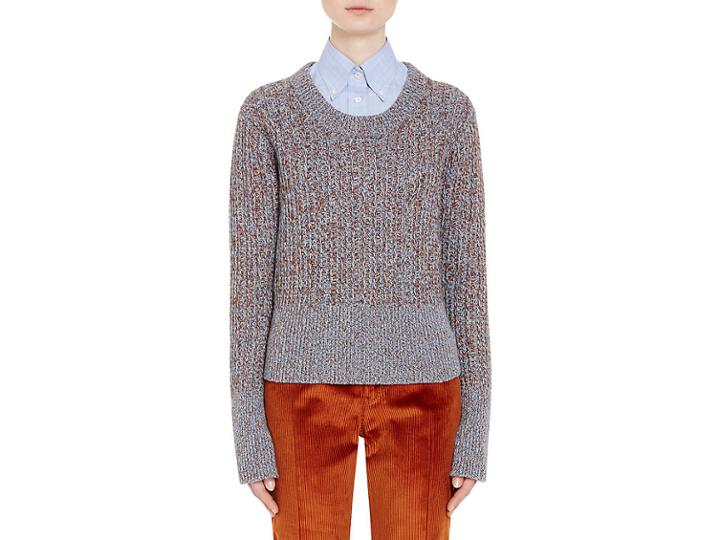 Prada Women's Metallic Mlange Wool-blend Sweater