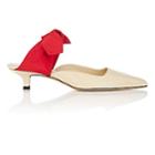 The Row Women's Coco Leather Mules - Beige - Red