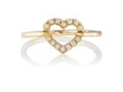 Finn Women's White-diamond Open Heart Ring