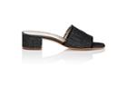 Barneys New York Women's Fringed Denim Slide Sandals