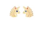 Brent Neale Women's Unicorn Small Stud Earrings-gold