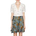Chlo Women's Cotton-blend Lace Short-sleeve Blouse-white