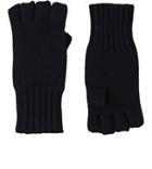 Barneys New York Cashmere Fingerless Gloves-black