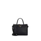 Prada Women's Daino Small Leather Shoulder Bag - Black