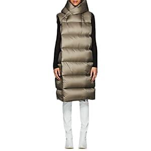 Rick Owens Women's Down-quilted Hooded Puffer Vest-dust