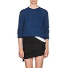 Helmut Lang Women's Brushed Wool-blend Crewneck Sweater-blue