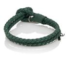 Bottega Veneta Men's Intrecciato Leather Double-band Bracelet-green