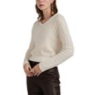 The Row Women's Rozanne Cable-knit Cashmere-silk Sweater - Ivorybone
