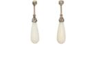 Stephanie Windsor Antiques Women's Opal & White Diamond Double-drop Earrings