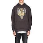 Rhude Men's The Wolf Embellished Cotton Hoodie-black