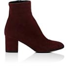 Barneys New York Women's Cap-toe Suede Ankle Boots-wine