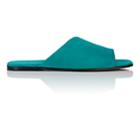 Alumnae Women's Asymmetric Suede Slide Sandals-green