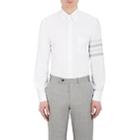 Thom Browne Men's Striped-sleeve Cotton Oxford Cloth Shirt - White