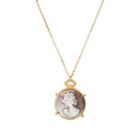 Julie Wolfe Women's Abalone Cameo Pendant Necklace - Gold