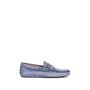 Tod's Men's Suede Penny Drivers - Blue
