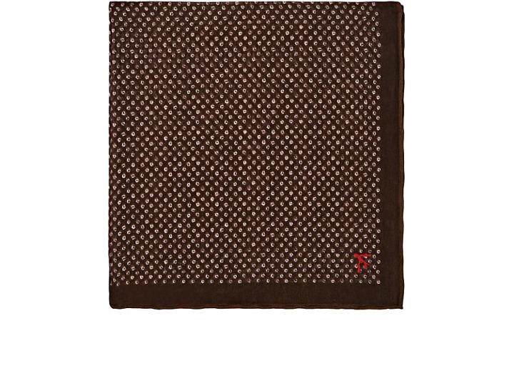Isaia Men's Dotted Cotton-silk Pocket Square