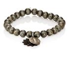 Miracle Icons Men's Vintage-icon Beaded Bracelet-silver