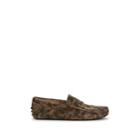 Tod's Men's Camouflage Suede Penny Drivers - Green
