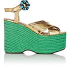 Marc Jacobs Women's Rowan Platform-wedge Espadrille Sandals - Gold