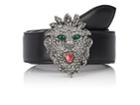 Gucci Men's Lion-head-buckle Leather Belt
