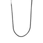 Title Of Work Men's Leather Cord & Ball Chain Necklace - Silver