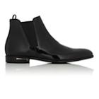 Prada Men's Spazzolato Leather Chelsea Boots-black