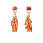 Eli Halili Women's Ruby & Coral Drop Earrings