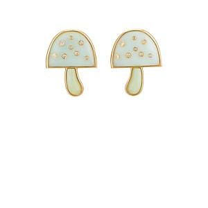 Brent Neale Women's Mushroom Dot Earrings - Blue