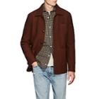 Eleventy Men's Boiled Wool Shirt Jacket-brown