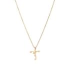 Dean Harris Men's Cross On Chain Necklace - Gold