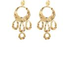 Goossens Paris Women's Pounded Multi-circle Drop Earrings - Gold