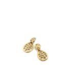 Mahnaz Collection Women's Hammered Yellow Gold Clip-on Drop Earrings - Gold