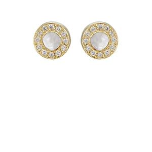 Jennifer Meyer Women's Mother-of-pearl & Diamond Stud Earrings - White