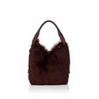 Anya Hindmarch Women's Small Shearling & Leather Bucket Bag-claret
