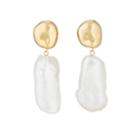 Agmes Women's Patrice Baroque Pearl Drop Earrings - Gold