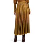 Ulla Johnson Women's Billie Metallic Striped Rib-knit Skirt - Gold