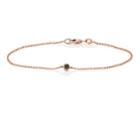 Tate Women's Black Diamond Chain Bracelet-rose Gold
