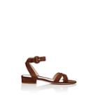 Gianvito Rossi Women's Suede Ankle-strap Sandals - Brown