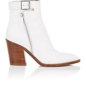 Derek Lam Women's Easton Leather Ankle Boots - White