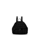 Alberta Ferretti Women's Leather-trimmed Straw Backpack - Black