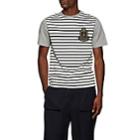 J.w.anderson Men's Colorblocked-&-striped Logo Cotton T-shirt - Light Gray