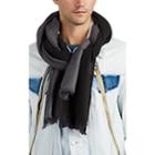 From The Road Men's Sava Colorblocked Wool-cashmere Gauze Scarf - Gray