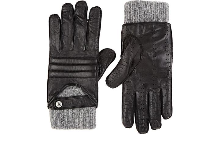 Christophe Fenwick Men's Le Mans Racing Cashmere-lined Leather Gloves