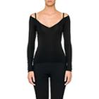 Prada Women's Cashmere-silk Off-the-shoulder Sweater-black