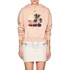 Off-white C/o Virgil Abloh Women's Sunset-graphic Cotton Crop Hoodie - Sunset